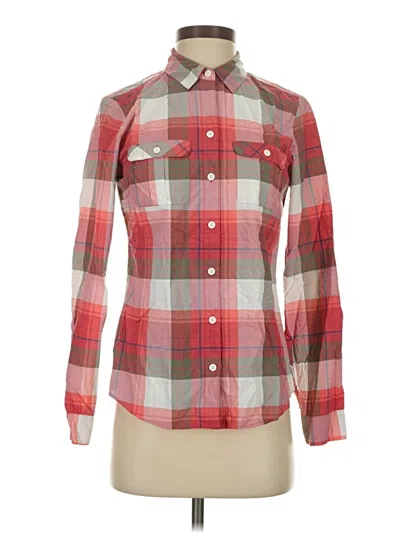 Pre-owned Eddie Bauer Long Sleeve Button Down Shirt In Red