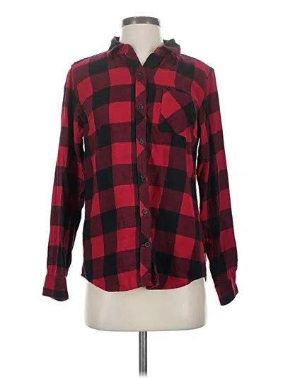 Pre-owned Eddie Bauer Long Sleeve Button Down Shirt In Red