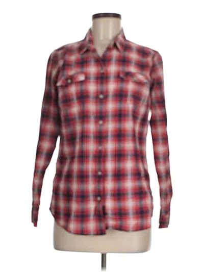 Pre-owned Eddie Bauer Long Sleeve Button Down Shirt In Red