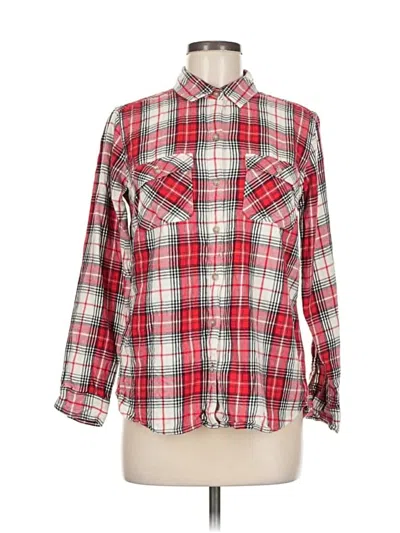 Pre-owned Eddie Bauer Long Sleeve Button Down Shirt In Red