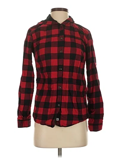 Pre-owned Eddie Bauer Long Sleeve Button Down Shirt In Red