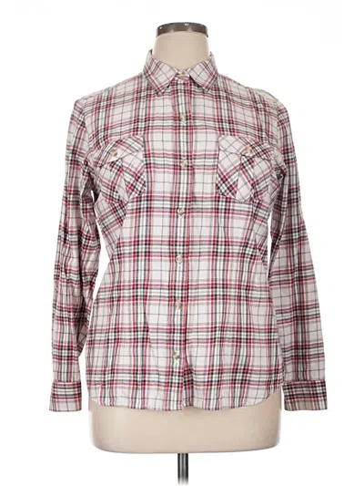 Pre-owned Eddie Bauer Long Sleeve Button Down Shirt In Red