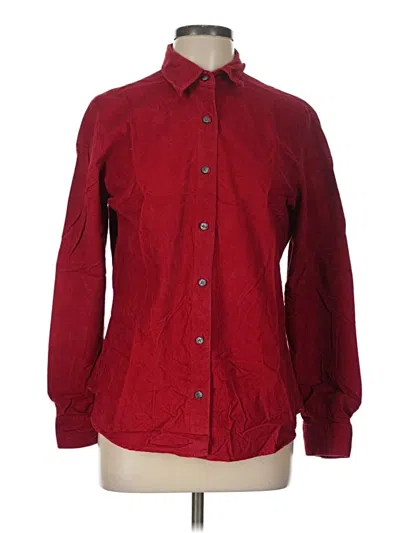 Pre-owned Eddie Bauer Long Sleeve Button Down Shirt In Red