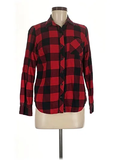 Pre-owned Eddie Bauer Long Sleeve Button Down Shirt In Red