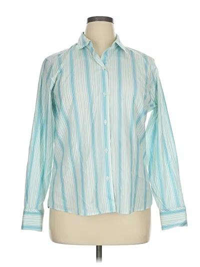 Pre-owned Eddie Bauer Long Sleeve Button Down Shirt In Teal
