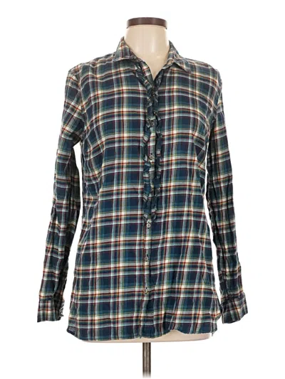 Pre-owned Eddie Bauer Long Sleeve Button Down Shirt In Teal