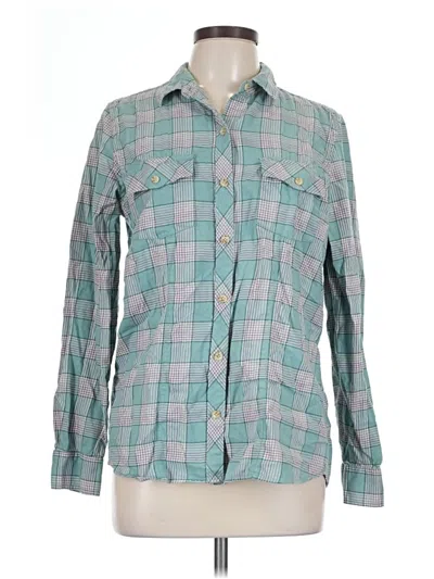 Pre-owned Eddie Bauer Long Sleeve Button Down Shirt In Teal