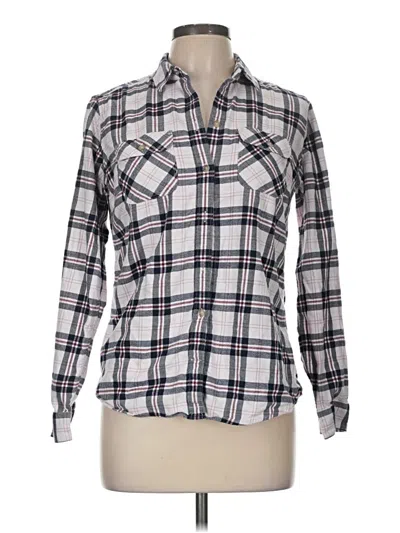 Pre-owned Eddie Bauer Long Sleeve Button Down Shirt In White