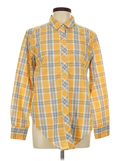 Pre-owned Eddie Bauer Long Sleeve Button Down Shirt In Yellow