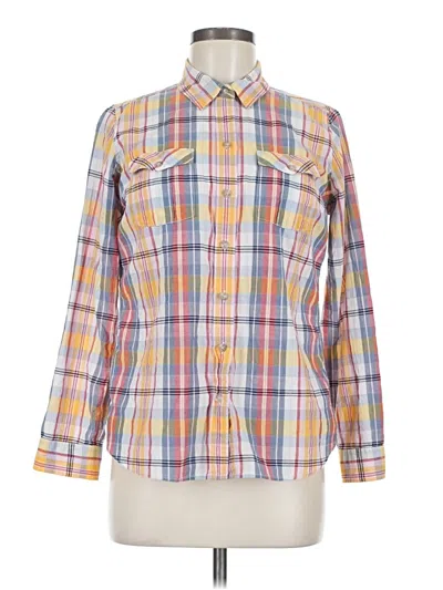 Pre-owned Eddie Bauer Long Sleeve Button Down Shirt In Yellow