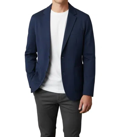 Eddie Bauer Long Sleeve Getaway Washable Travel Blazer Jacket In Navy Blue