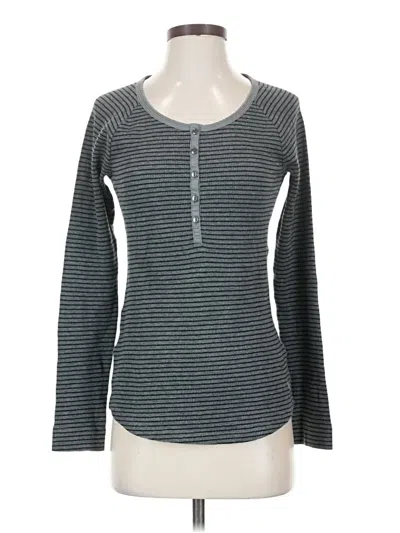 Pre-owned Eddie Bauer Long Sleeve Henley Shirt In Gray