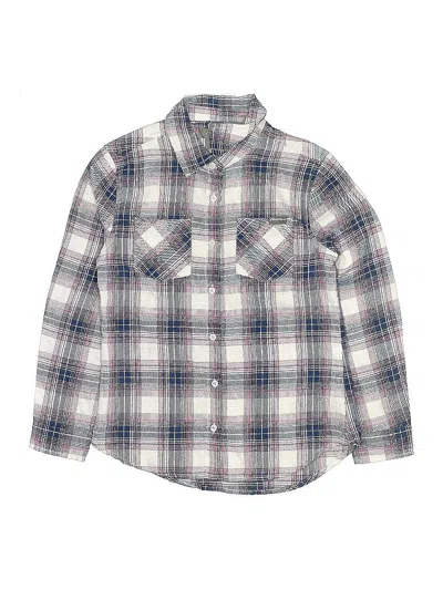 Pre-owned Eddie Bauer Kids' Long Sleeve Henley Shirt In Silver