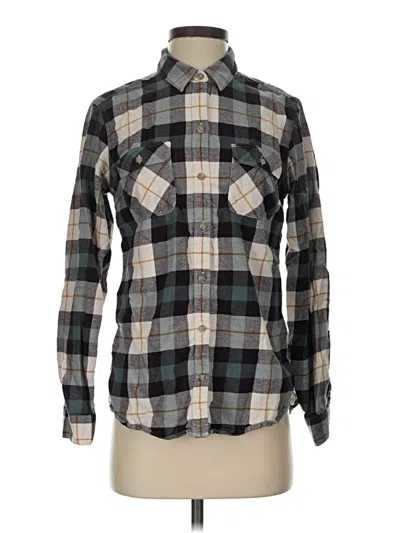 Pre-owned Eddie Bauer Long Sleeve Polo Shirt In Gray