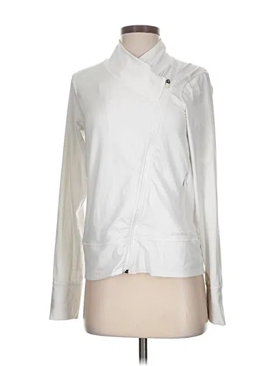 Pre-owned Eddie Bauer Long Sleeve Polo Shirt In White