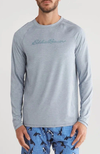 Eddie Bauer Long Sleeve Rashguard Swim T-shirt In Gray