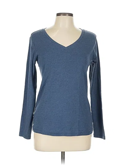 Pre-owned Eddie Bauer Long Sleeve T-shirt In Blue