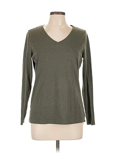 Pre-owned Eddie Bauer Long Sleeve T-shirt In Green