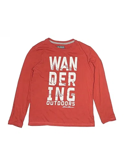 Pre-owned Eddie Bauer Kids' Long Sleeve T-shirt In Red
