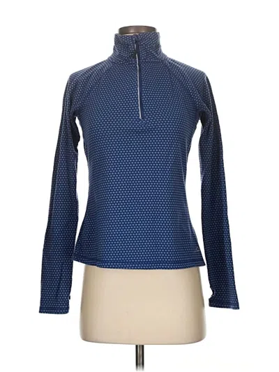 Pre-owned Eddie Bauer Long Sleeve Top Blue Turtleneck Tops