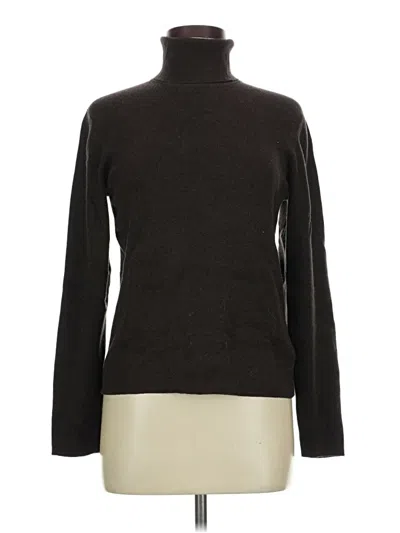 Pre-owned Eddie Bauer Long Sleeve Top Brown Turtleneck Tops