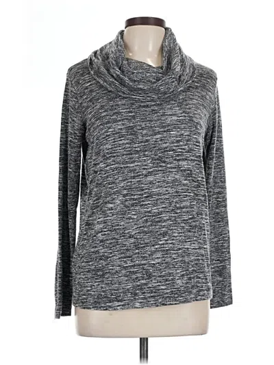 Pre-owned Eddie Bauer Long Sleeve Top Gray Cowl Neck Tops