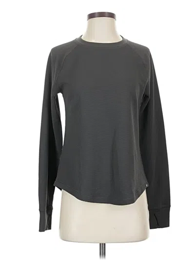 Pre-owned Eddie Bauer Long Sleeve Top Gray Crew Neck Tops