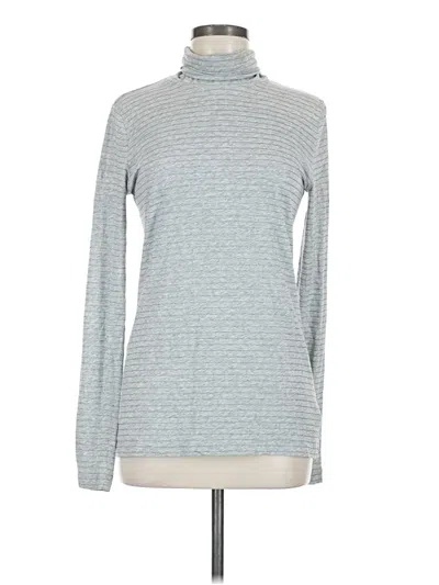 Pre-owned Eddie Bauer Long Sleeve Top Gray Turtleneck Tops