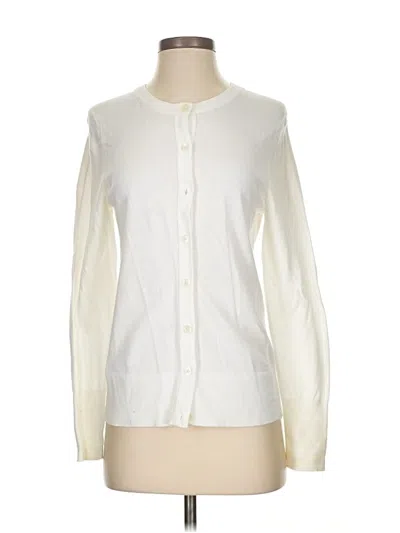 Pre-owned Eddie Bauer Long Sleeve Top Ivory Crew Neck Tops In White