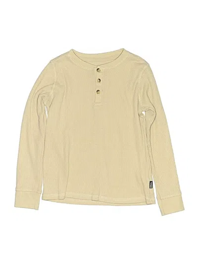 Pre-owned Eddie Bauer Kids' Long Sleeve Top Tan Tops In Brown