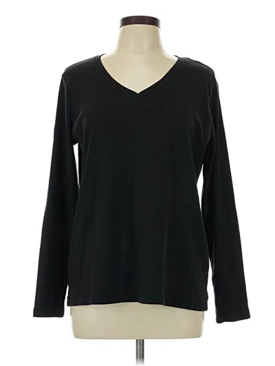 Pre-owned Eddie Bauer Long Sleeve T-shirt In Black