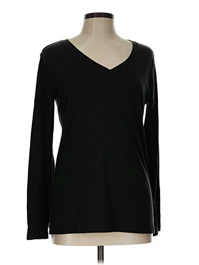 Pre-owned Eddie Bauer Long Sleeve T-shirt In Black