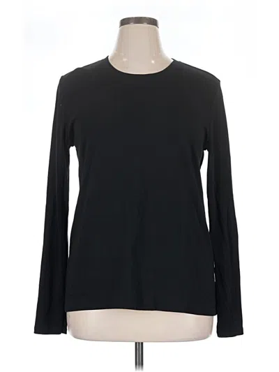 Pre-owned Eddie Bauer Long Sleeve T-shirt In Black