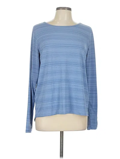 Pre-owned Eddie Bauer Long Sleeve T-shirt In Blue