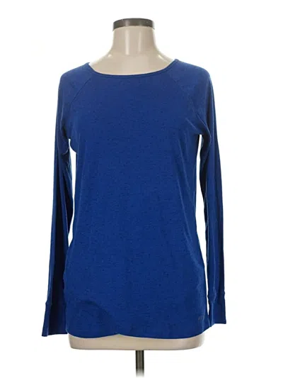 Pre-owned Eddie Bauer Long Sleeve T-shirt In Blue