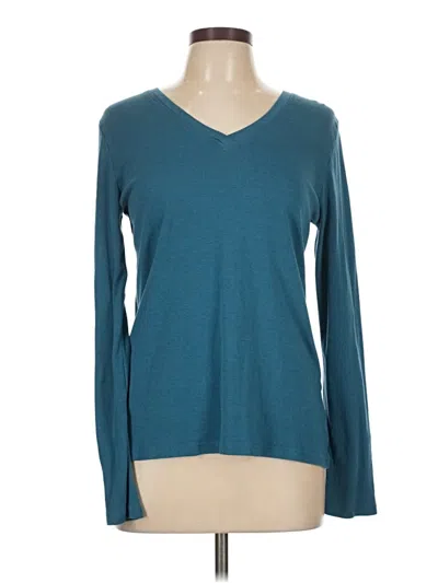 Pre-owned Eddie Bauer Long Sleeve T-shirt In Blue