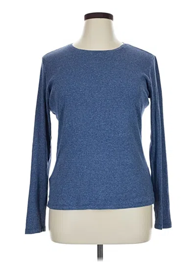 Pre-owned Eddie Bauer Long Sleeve T-shirt In Blue