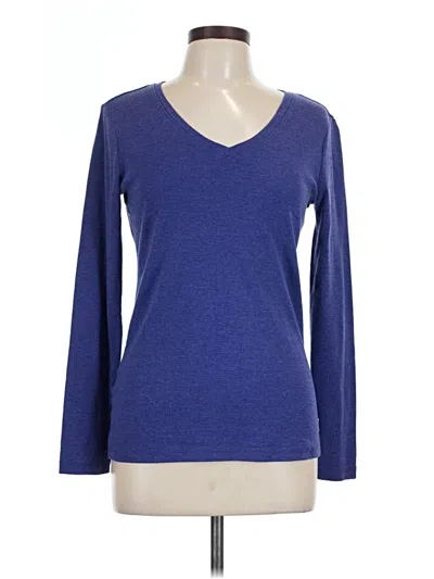 Pre-owned Eddie Bauer Long Sleeve T-shirt In Blue