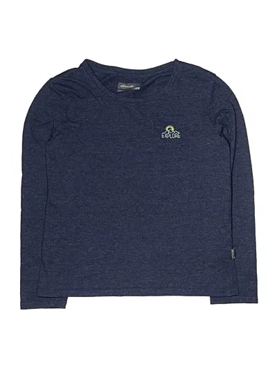 Pre-owned Eddie Bauer Kids' Long Sleeve T-shirt In Blue