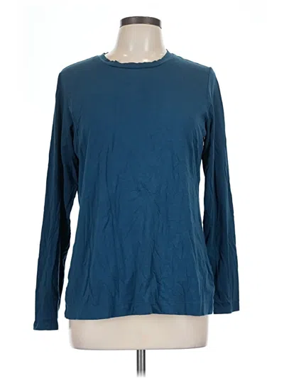 Pre-owned Eddie Bauer Long Sleeve T-shirt In Blue
