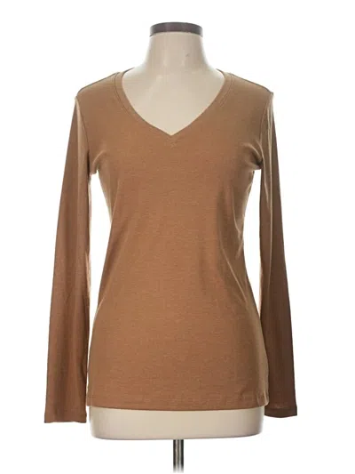 Pre-owned Eddie Bauer Long Sleeve T-shirt In Brown