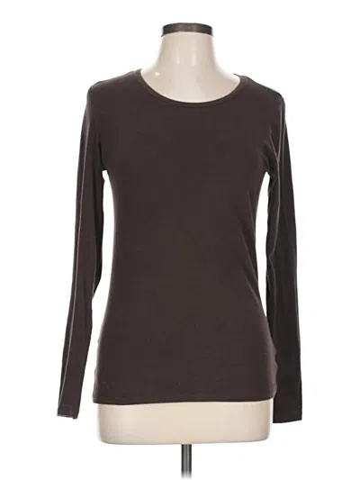 Pre-owned Eddie Bauer Long Sleeve T-shirt In Brown