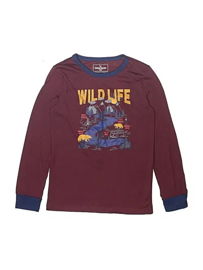 Pre-owned Eddie Bauer Kids' Long Sleeve T-shirt In Burgundy