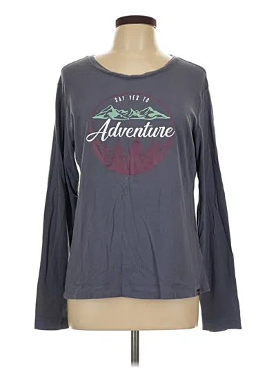 Pre-owned Eddie Bauer Long Sleeve T-shirt In Gray
