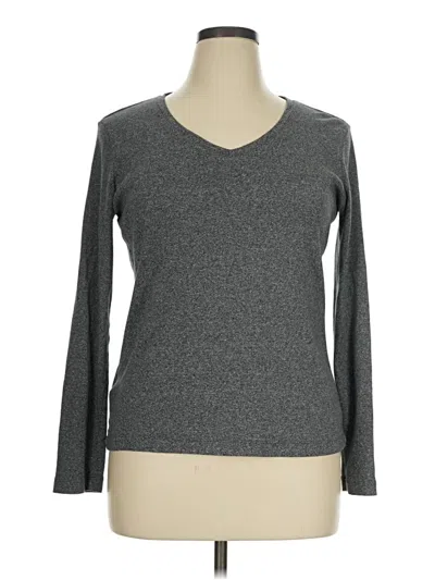 Pre-owned Eddie Bauer Long Sleeve T-shirt In Gray