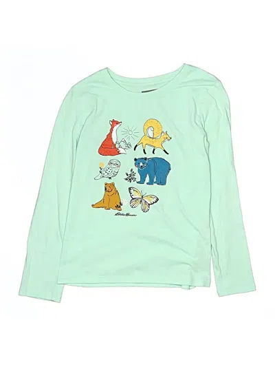 Pre-owned Eddie Bauer Kids' Long Sleeve T-shirt In Green