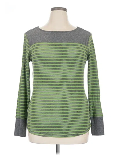 Pre-owned Eddie Bauer Long Sleeve T-shirt In Green