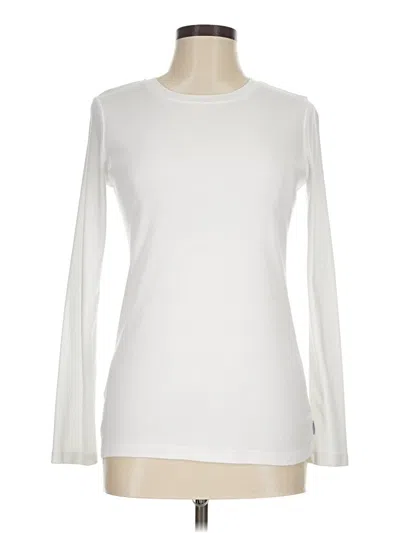 Pre-owned Eddie Bauer Long Sleeve T-shirt In Ivory