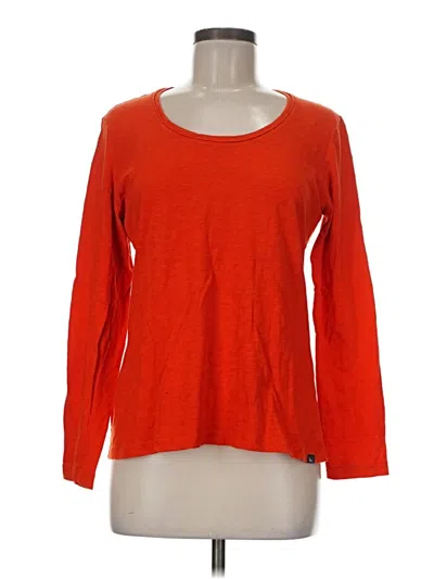 Pre-owned Eddie Bauer Long Sleeve T-shirt In Orange