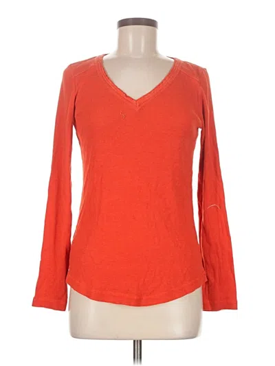 Pre-owned Eddie Bauer Long Sleeve T-shirt In Orange